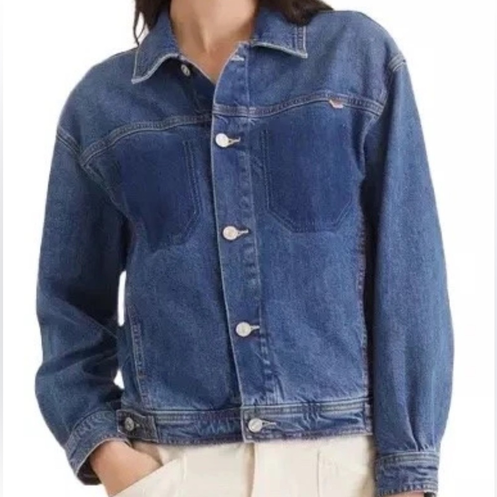 Mother Running with Denim Patchwork Jacket NWT si… - image 2